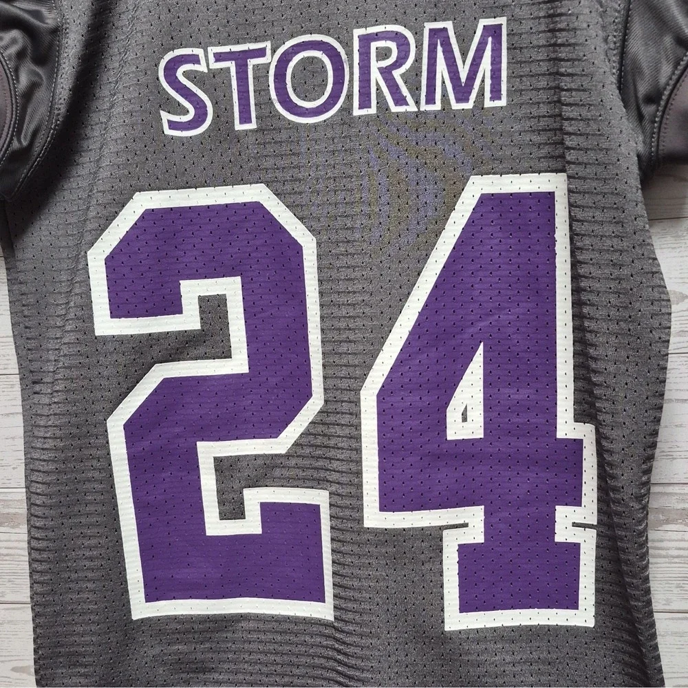 Storm Football Jersey Fight Cancer Size Small Grey And Purple #24